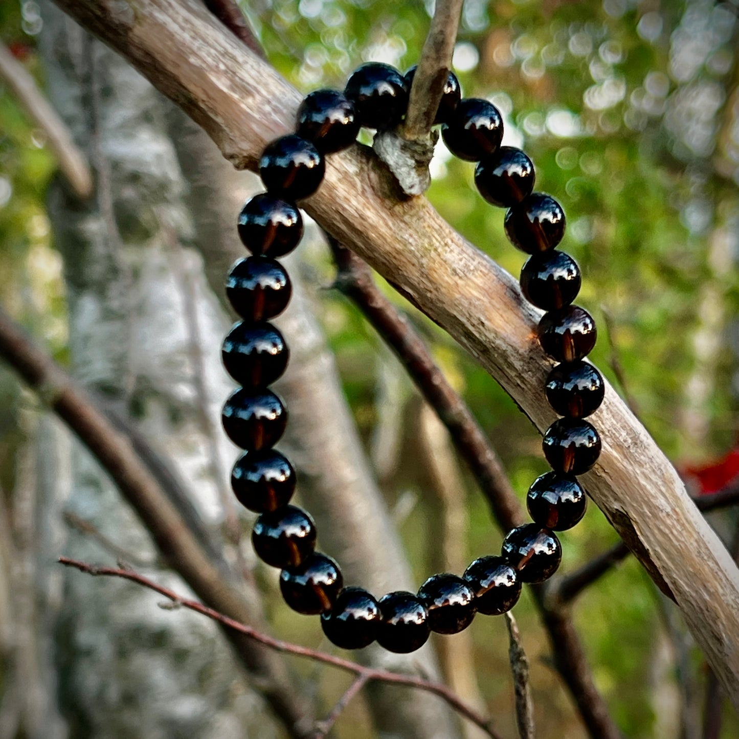 Smoky quartz, bracelet, 8mm