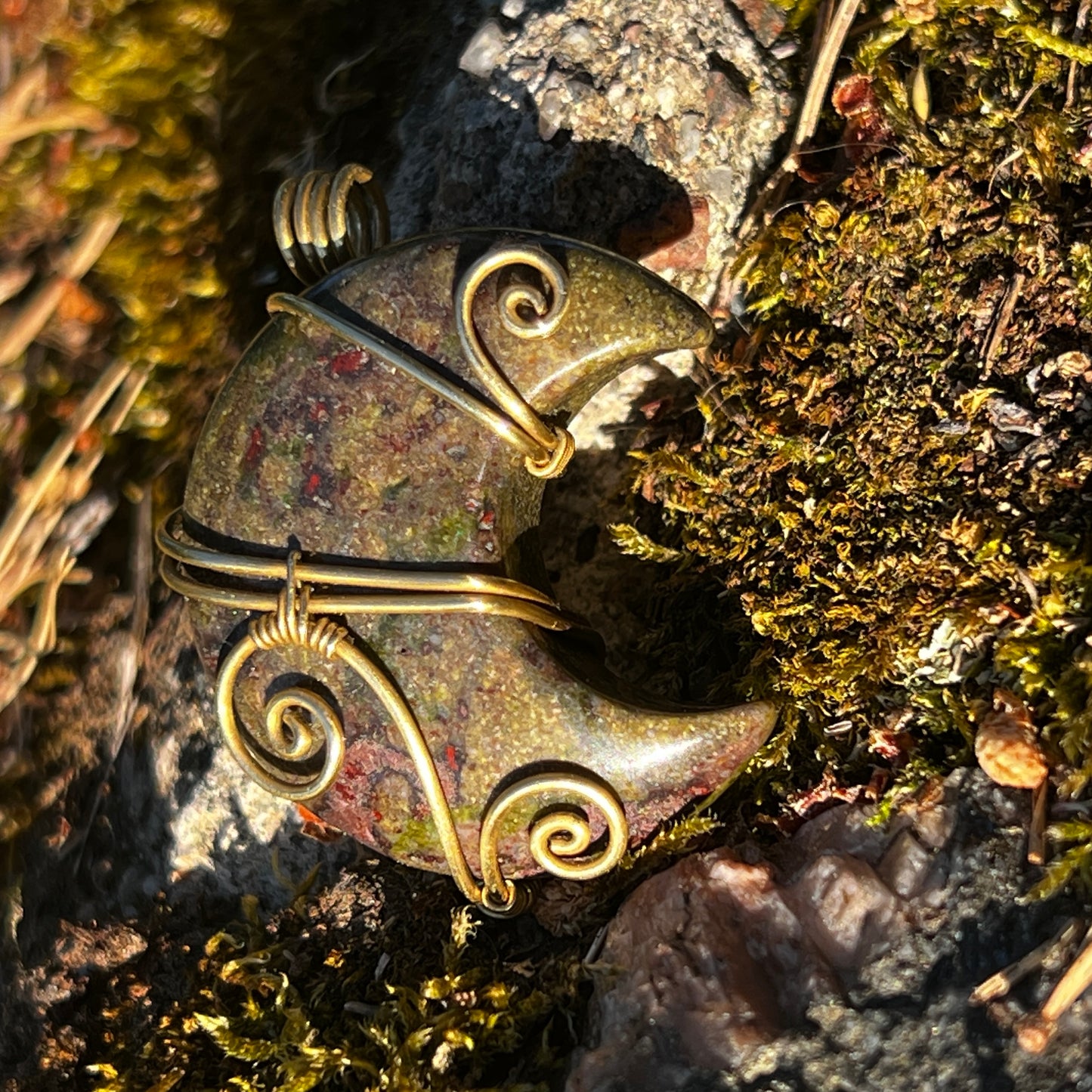 Dragon stone, handmade pendant, necklace