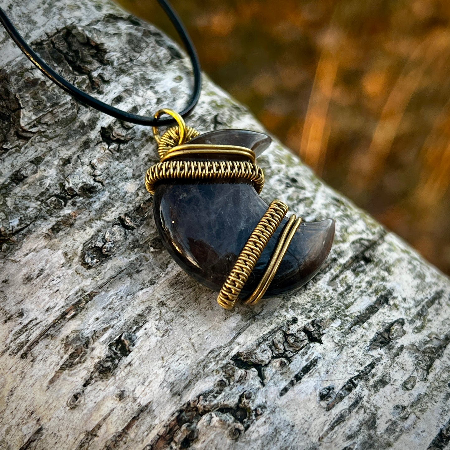 Smoky Quartz Handmade Pendant - Leather or Cotton Necklace