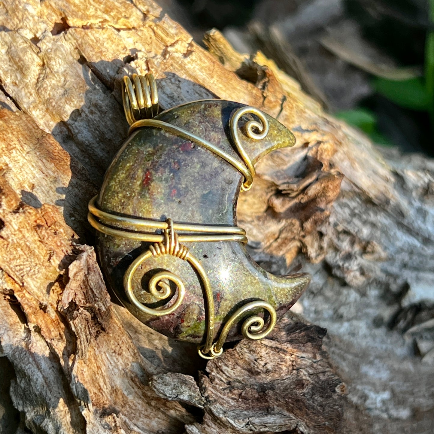 Dragon stone, handmade pendant, necklace