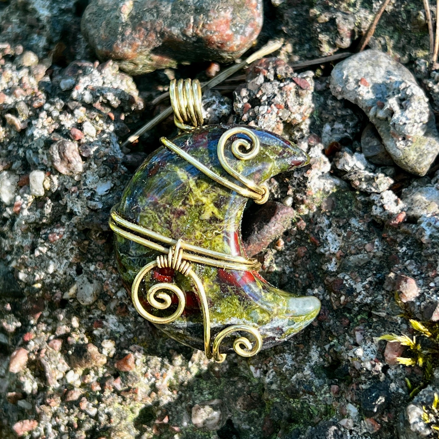 Dragon stone, handmade pendant, necklace