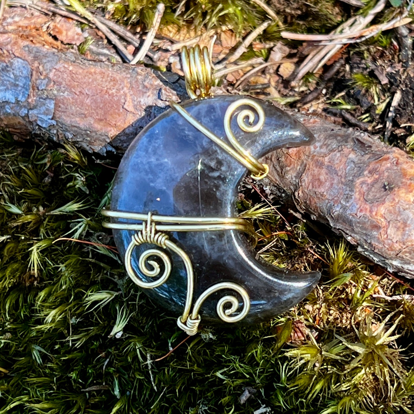 Smoky quartz, handmade pendant, necklace