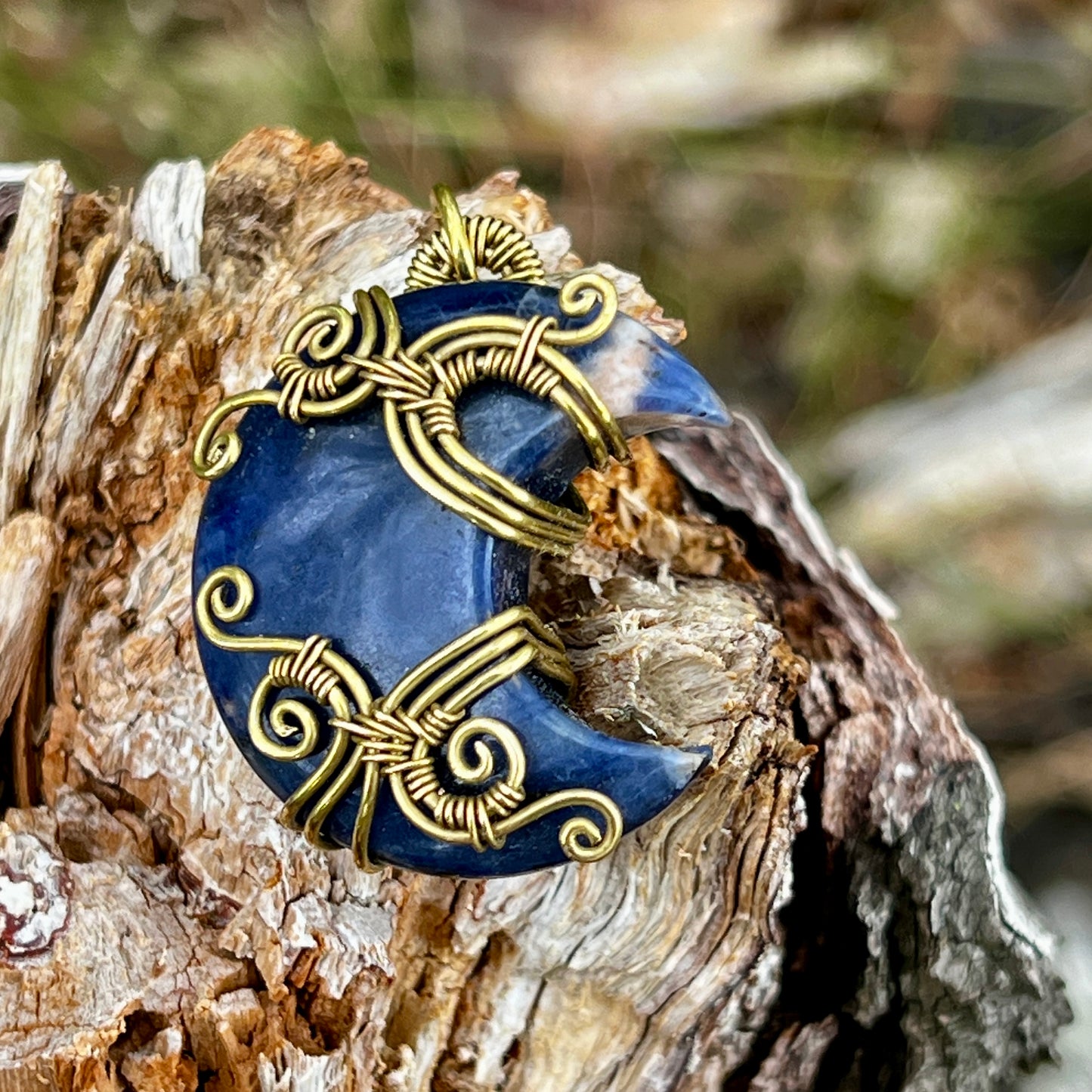 Sodalite, handmade pendant