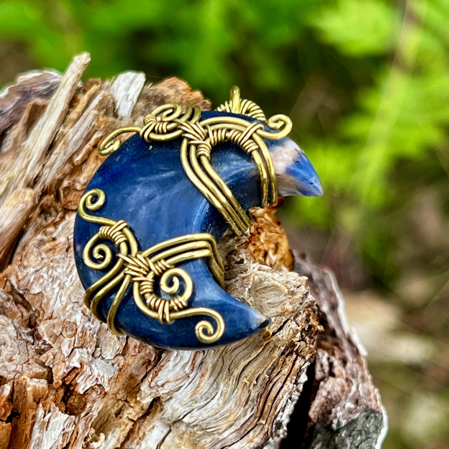 Sodalite, handmade pendant