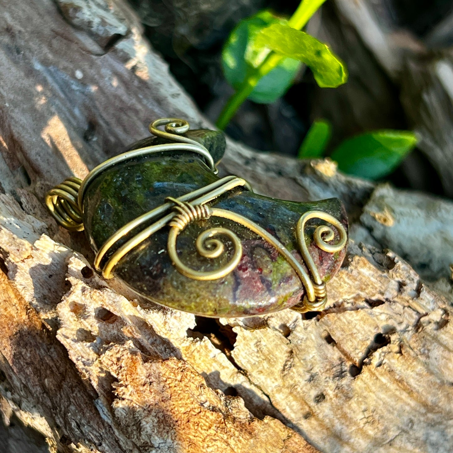 Dragon stone, handmade pendant, necklace