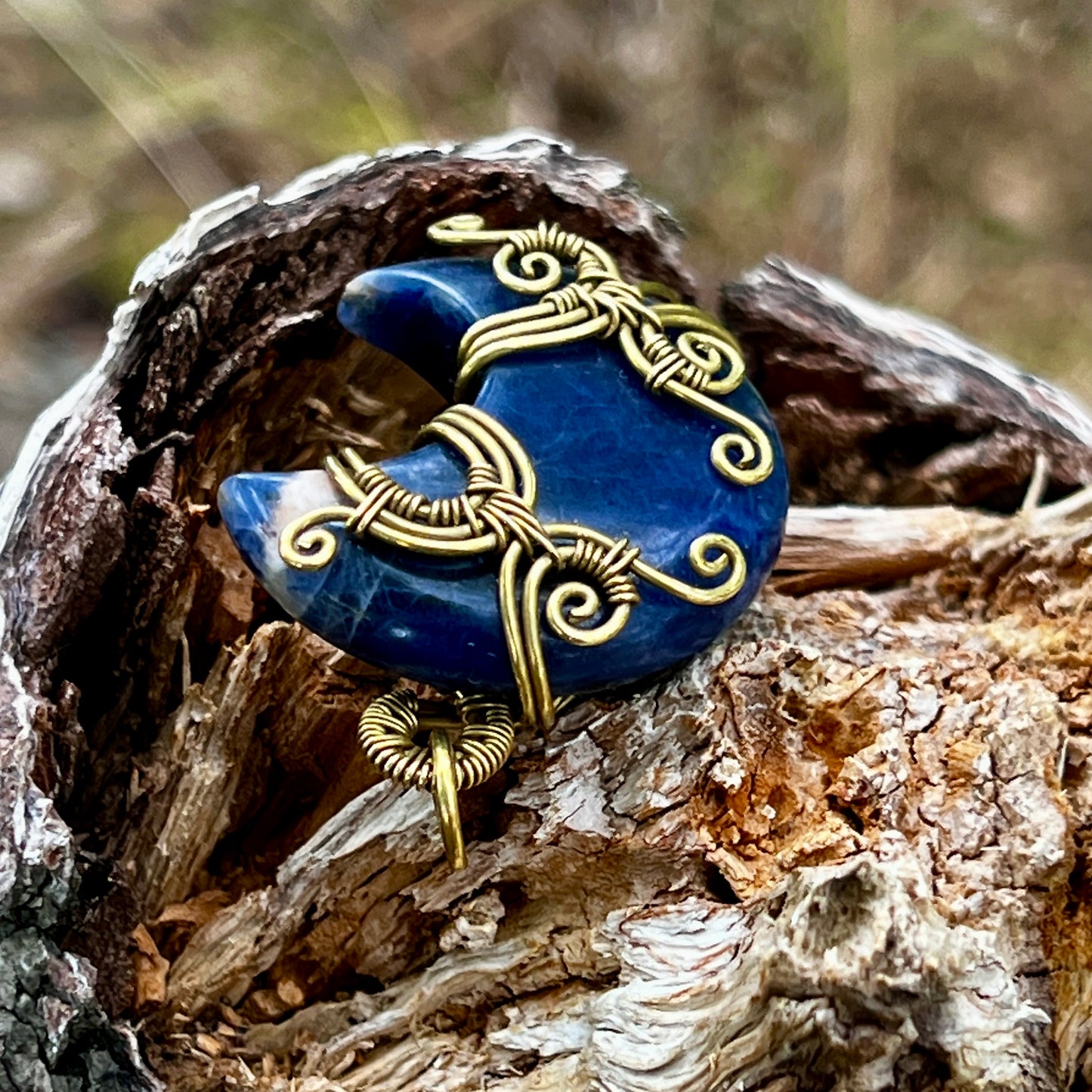 Sodalite, handmade pendant