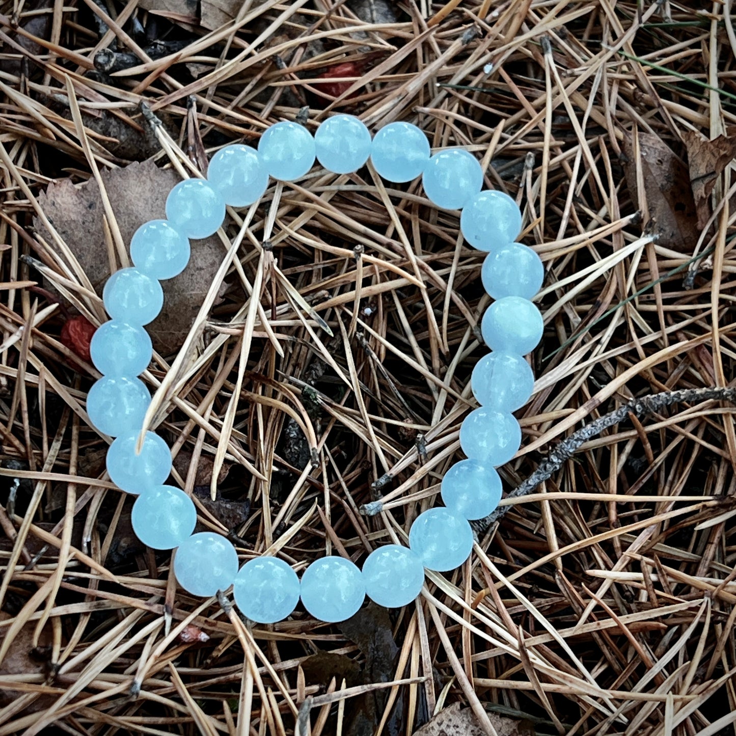 Aquamarine, bracelet, 7-8mm