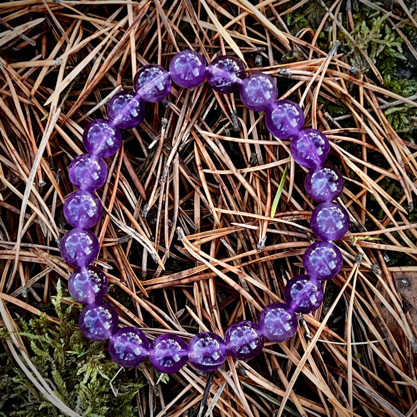 Amethyst, bracelet, 8mm