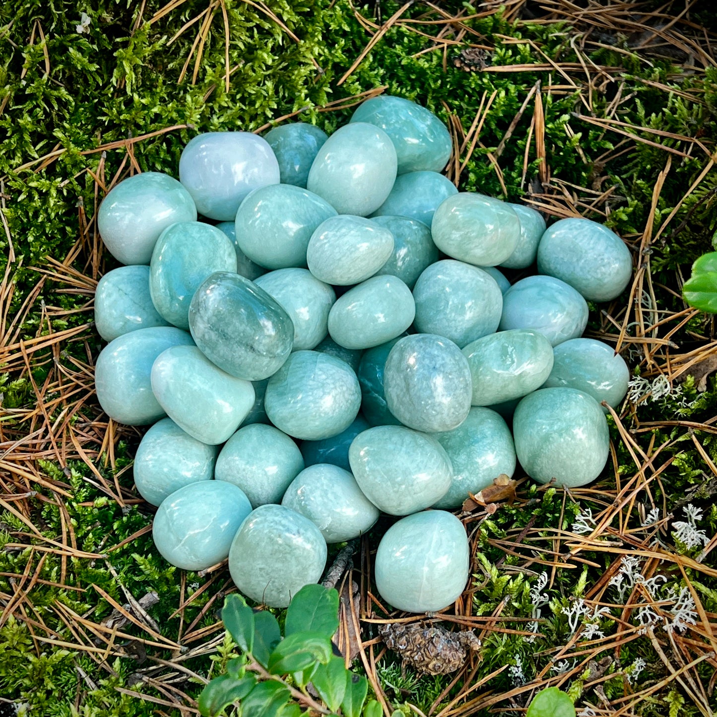 Green jade, tumbled