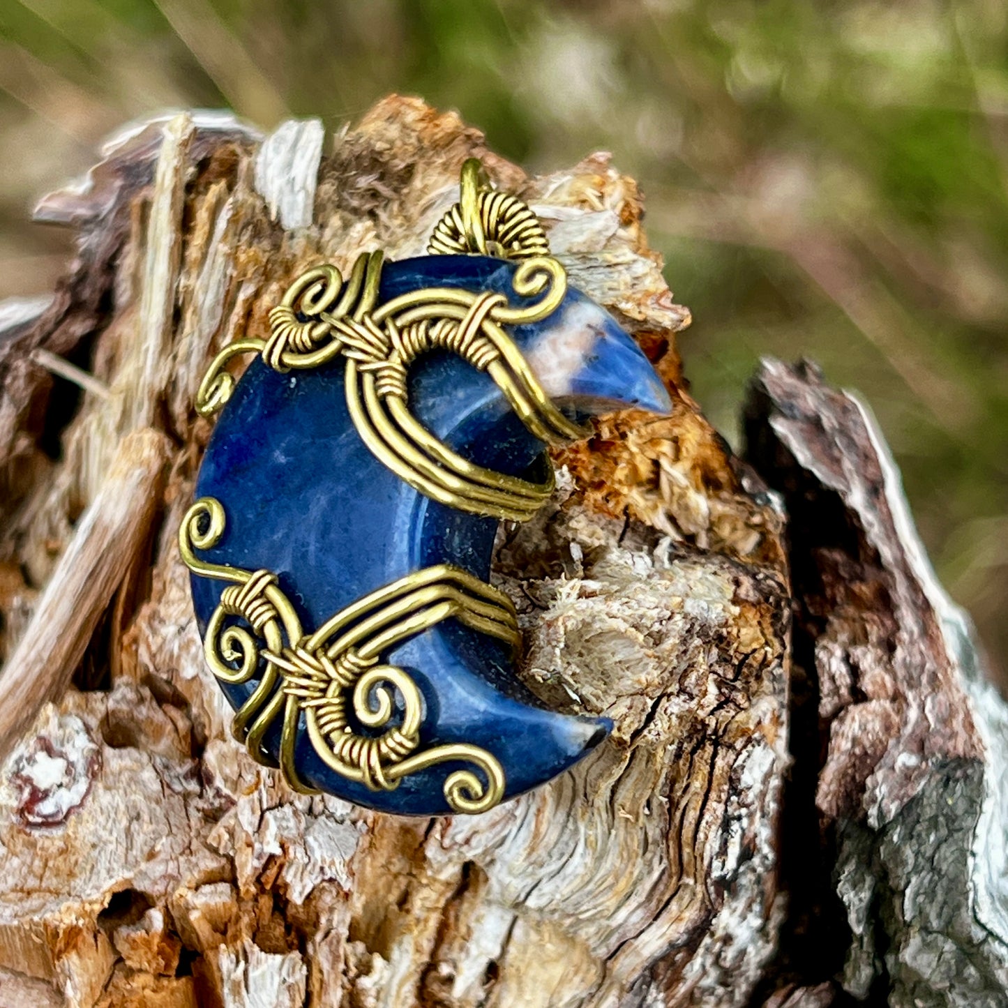 Sodalite, handmade pendant