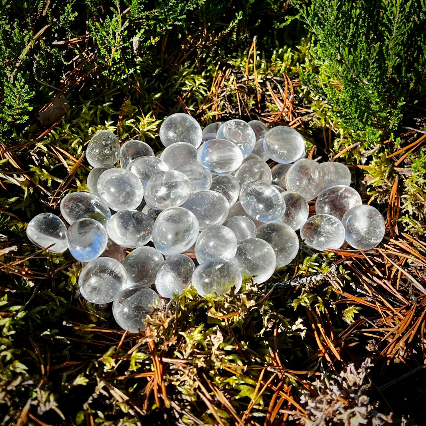 Bergskristall, trumlad, hög kvalitet