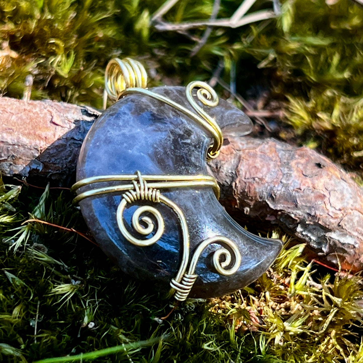 Smoky quartz, handmade pendant, necklace