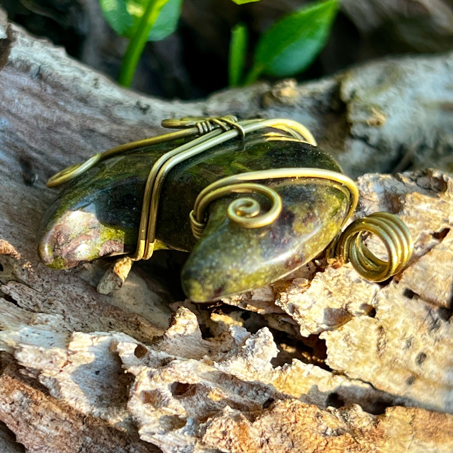 Dragon stone, handmade pendant, necklace