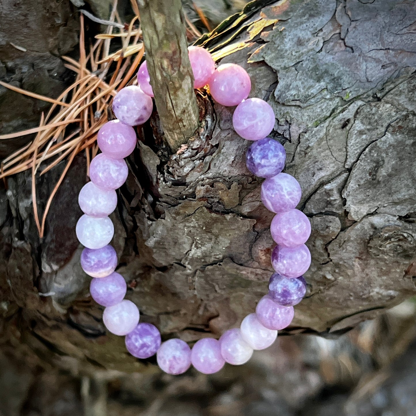 Lepidolite, bracelet, 8mm