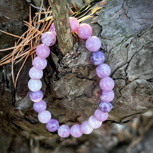 Lepidolite, bracelet, 8mm